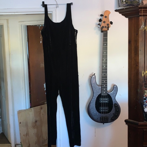 Unique Vintage Pants - Unique Vintage stretch velvet jumpsuit 2XL